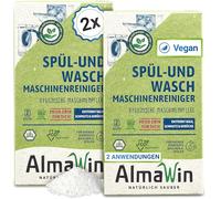 AlmaWin Nettoyant pour lave-vaisselle et machine à laver, 2 x 200 g, pour machine à laver et lave-vaisselle contre la saleté, le calcaire et les odeurs, pour lave-vaisselle et machines à laver