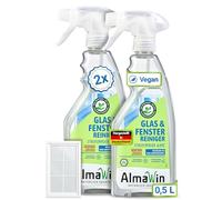 AlmaWin - Nettoyant pour verre et vitres - Végétalien, Eco garantie - 500 ml