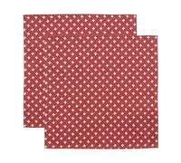 Almedahls Lot de 2 serviettes en osier 45x45 cm Rouge