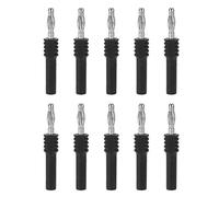 Almeigrity 10 pièces J.20025 connecteur de fiche banane 4mm mâle à 2mm femelle multimètre adaptateur de connecteur banane pour l'industrie (Noire)