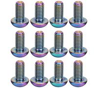 Almeigrity 12Pcs Vis de Rotor de Frein à Disque en Alliage de Titane Accessoire de Vis de Vélo M5x10mm (Bleue)