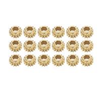 Almeigrity 18Pcs Corde Tuning Peg Gear Métal Guitare Trou Hexagonal Engrenages Cordes Accessoire pour Tunings 1: 15 (Or)