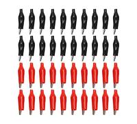 Almeigrity 20 paires de pinces de test électrique à poignée unique, pince de chargeur de batterie, assortiment électrique, pince de charge pour test de puissance