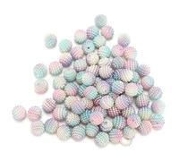 Almeigrity 200 pièces perles de perles de couleur dégradé nacré en forme de baie avec trou pour la fabrication de bijoux à bricoler soi-même, décoration (#1)