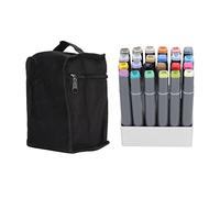 Almeigrity 24 pièces marqueurs Graffiti sûr Double face 24 couleurs marqueurs de peinture à l'encre à base d'eau pour bois verre céramique