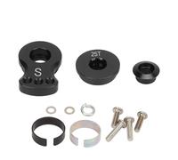 Almeigrity 25T Bras de servo en alliage d'aluminium Bras de direction Protection contre le déchargement Remplacement du klaxon de servo pour voiture 1/10 RC (Noire)