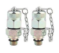 Almeigrity 2Pcs Adaptateur de Test Hydraulique Raccord de Tuyau Haute Pression Outil de Couplage de Point de Mesure (M10*1-M12*1.25)