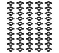 Almeigrity 50pcs isolateurs de clôture électrique Impulsion isolateurs de Tige de borne de clôture électrique avec Trou de 3.2 cm pour Ferme (Noire)