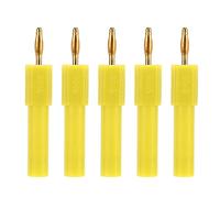 Almeigrity 5Pcs Convertir Fiche Banane Forte Connectivité Bonne Conductivité 2mm à 4mm Conversion Fiche Banane (Jaune)