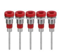 Almeigrity 5Pcs Prise Banane 4mm Prise Jack Plaqué Laiton Terminal Post Set Kit J.40013 (Rouge)