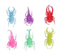 Almeigrity 6 pièces modèle de Simulation d'animal d'horreur Transparent coloré cultiver la pensée Horrible modèle d'animaux réalistes