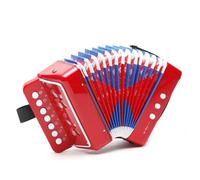 Almeigrity Accordéon Instrument 7 Touches 2 Basses Petit Accordéon Instrument de Musique Éducatif Choix de Cadeau de Noël