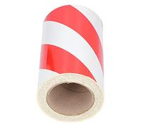 Almeigrity Bande réfléchissante Bande de sécurité réfléchissante étanche Marquages d'avertissement Film réfléchissant Rouge et Blanc