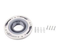 Almeigrity Bride de Toilette en Silicone et ABS Gris Remplacement de Bride de Toilette Universelle pour Tuyau d'évacuation spécial de 4 po 5 po de 3 po