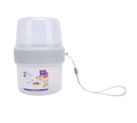 Almeigrity Double Couche de Stockage des Aliments Tasse Micro-Ondes Scellé Distributeur Portable Yaourt Récipient pour Salade Fruits Collations Noix (310 ml + 360 ml)