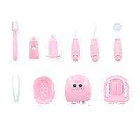 Almeigrity ensemble de jouets de médecin pour enfants Simulation dentiste jouer maison boîte de jeu de rôle stéthoscope ensemble de jouets pour enfants (Rose)