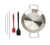 Almeigrity Grill à brochettes vertical en acier inoxydable amovible multifonction pour barbecue pour réunion de famille (Avec Brosse)