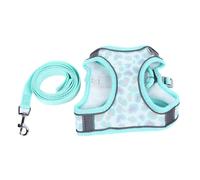 Almeigrity Laisse de Harnais pour Animaux de Compagnie Respirante réglable réfléchissante Gilet de Marche pour Chien Laisse pour Chats de Petite et Moyenne Taille (S)