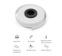 Almeigrity Lot de 10 recharges de rubans d'étiquettes PET pour imprimantes d'étiquettes MAX LM LM-370A/LM-380E/LM-380A/LM-380EZ/LM-390A - 9 mm x 8 m, jaune (Blanche)