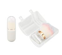 Almeigrity Pinceau de Maquillage en Poils de Fibres artificielles avec Manche Transparent, Pinceau en Forme de Capsule pour Fard à Joues en Poudre Libre