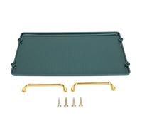 Almeigrity Plateau à grande poignée, plateau en plastique à double oreille, plateau multifonctionnel rectangulaire stable pour présenter des produits de beauté (Verte)