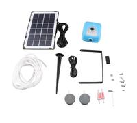 Almeigrity Pompe à oxygène Solaire 5 V 1 A 3 Modes d'oxygène Kit de Pompe Solaire à Faible Bruit avec Ventouse pour Aquarium
