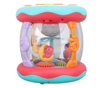 Almeigrity Projecteur Musical Jouet Lumineux Rotatif Tambour à Main Puzzle Multifonctionnel Jouet d'éducation Précoce pour Bébé et Tout-Petit (Verte)