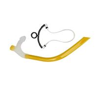 Almeigrity Tuba de Natation Tube de Respiration de Natation en Silicone à traînée réduite avec attelle réglable pour la plongée en apnée (Jaune)