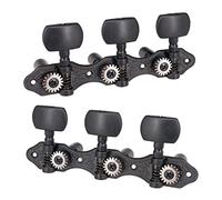 Almencla 1 Pack Métal Guitare Classique Mécanique Cordes Mécaniques Mécaniques En Ligne Gauche + Droite Instrument De Musique Pièces Noir