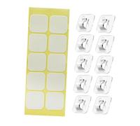 Almencla 10 Pièces Clips de Gestion de Câbles Organisateurs de Fils Porte-câbles Crochets Collants Polypropylène Léger Convient pour Maison Bureau Voiture, 10 Pièces