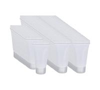 Almencla 100 Flacons Vides Rechargeables, Flacons D'échantillons, Tubes de Gloss, Contenants Cosmétiques à Bouchon à Vis pour Produits de Soin de La Peau, blanc mat