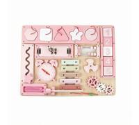 Almencla 2 Pièces Busy Board Sensoriel Jet, Rose | Tableau D'éveil apprentissage autonome, Planche Sensorielle avec Loquets, pr déplacement
