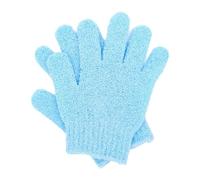Almencla 2 Pièces Gant Exfoliant Douche Massage Peau Morte Nettoyant Corps Réutilisable Polyester Convient pour Soin Quotidien Spa, Bleu