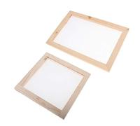 Almencla 2 X Vieux Tamis de Cadre de Moule de Fabrication de Papier en Bois pour Le Recyclage du Papier