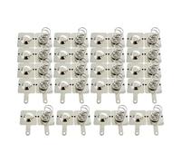 Almencla 20 Paires de Plaques de Métalliques de Rechange pour Boîtiers de Piles AA