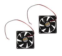 Almencla 2pcs 80mm X 80mm X 25mm 8025mm 2 Broches DC Ventilateur Silencieux 12V sans Brosse pour Boîtier D'ordinateur