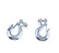 Almencla 2pcs Crochet de Treuil avec Crochet de Sécurités en Ancier Inox pour Marine - 100x65mm