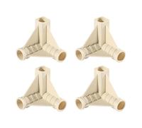 Almencla 4 Pièces Connecteurs de Barre de Tente Joints Polyvalents Adaptateurs Montage Rapide en PP Adaptés Usage Extérieur Serre Camping Jardin, Hauteur 6.1 Cm