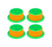 Almencla 4 Pièces Distributeur Film Étirable Applicateur Manuel Poignée Protectrice Rotation Facile Antidérapant Adapté pour Emballage Déménagement Stockage Ma, 76mm, Vert Orange