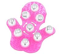 Almencla Appareil de Massage Corporel, Rouleau de Massage à Billes, Gant de Massage pour Une Utilisation sur Tout Le Corps, En Métal et avec Une Prise En Main, Rouge