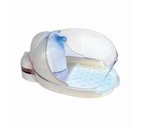 Almencla Appareil de Soin de la Peau Pod Main Électrique Capsule de Soin Chambre Intérieure Compacte Dôme Clair Plateau de Repos Perforé Corps en Plastique, Blanc