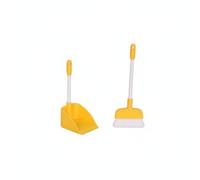 Almencla Balai Maison de Poupée Balayette Miniature Réaliste Ensemble Nettoyage Créatif Léger Adapté pour Décoration Maison de Poupée Jeu Imaginatif Collection Détail Photographie, Jaune