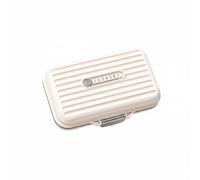 Almencla Boîte à Médicaments Portable Pilulier Semainier Distributeur Capsules Compact Hermétique avec Curseur de Suivi des Jours en PP et Silicone Adaptée au, Blanc, L