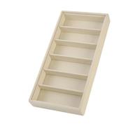 Almencla Boîte de Rangement pour Lunettes, Organiseur de Lunettes de Soleil, étui de Rangement Multifonctionnel à 6 Compartiments pour Le Bureau, La Maison et, Beige
