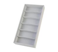 Almencla Boîte de Rangement pour Lunettes, Organiseur de Lunettes de Soleil, étui de Rangement Multifonctionnel à 6 Compartiments pour Le Bureau, La Maison et, Gris