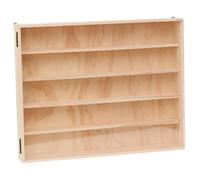 Almencla Boîte de Rangement Voiture Miniature Étagère Bois Présentoir 5 Cases Organisateur Voiture Jouet Collection Présentation Accessoires Convient pour Cham, avec Un Couvercle