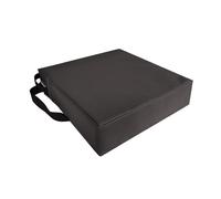 Almencla Booster Siège Rehausseur Enfant Coussin de Chaise Antidérapant PU Lavable Sangle Réglable Matelassé Pratique Adapté Repas Études Déplacements, Noir