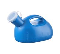 Almencla Bouteille pour Urinoir Masculin, Grande Bouteille de 2000 Ml avec Poignée Pratique, Fabriquée dans Un Matériau Robuste avec Couvercle étanche, Bleu