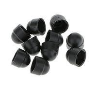 Almencla Cache-écrou 100 Pièces - Nylon Noir, M8x13mm