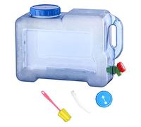 Almencla Carafe de Stockage d'eau Portable pour Le Camping avec Robinet Distributeur de Boissons, Contenant de 2 Gallons pour, Voiture, Cuisine, avec Couvercle Trou